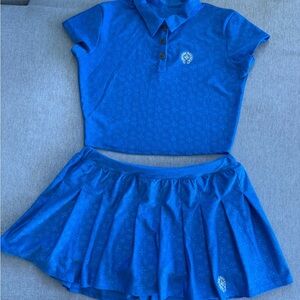 Chrome Hearts Blue Skirt Set